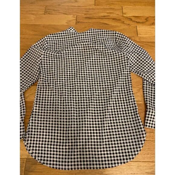 J.Crew Women's XS Black & White Checkered Long-Sleeve Shirt - Picture 9 of 9